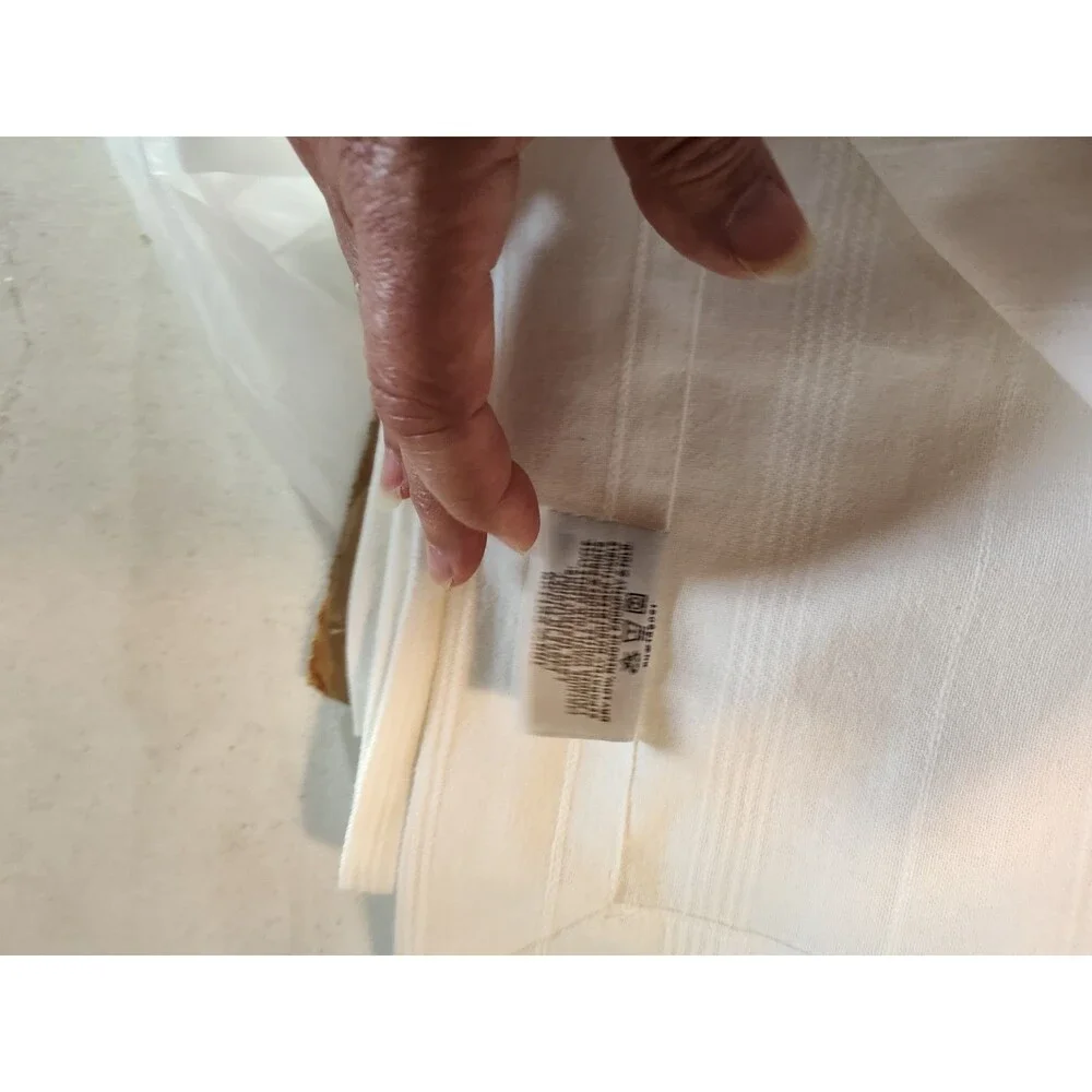 White Ribbed Tablecloth 5x7 By European Collection Time And Sage (1125)